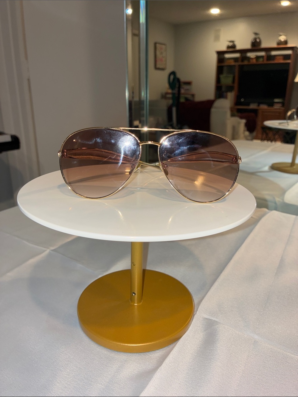Furla 1927 C4 Rose Gold Aviator Sunglasses - 64mm